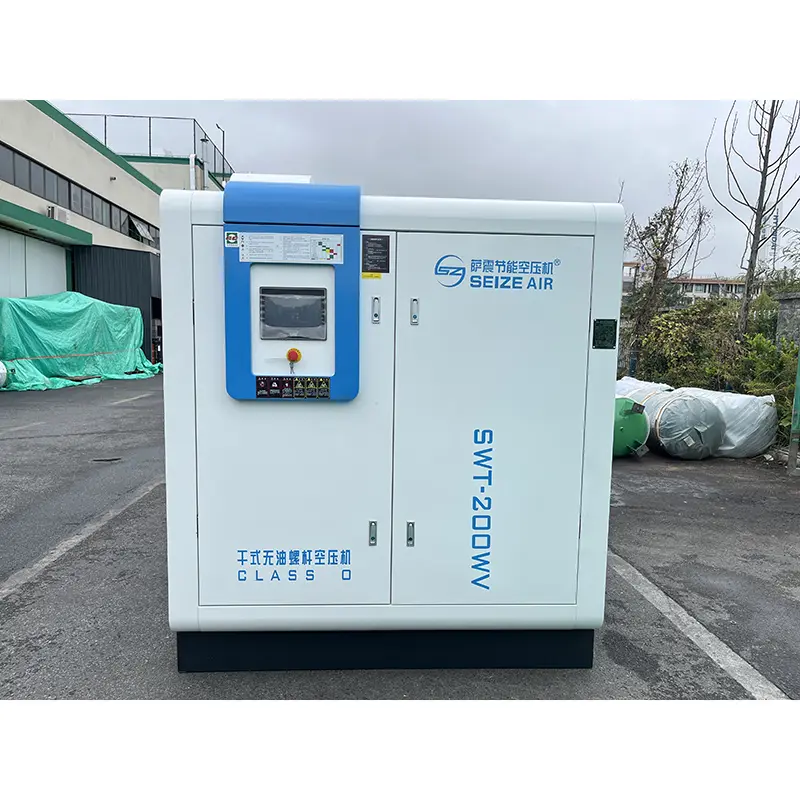 Compresseur d'air à vis sec sans huile PM VSD soutenu et stable Compresseur d'air à vis sec sans huile PM VSD soutenu et stable